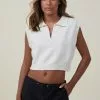 COTTON ON Blondie Crop Collar Vest