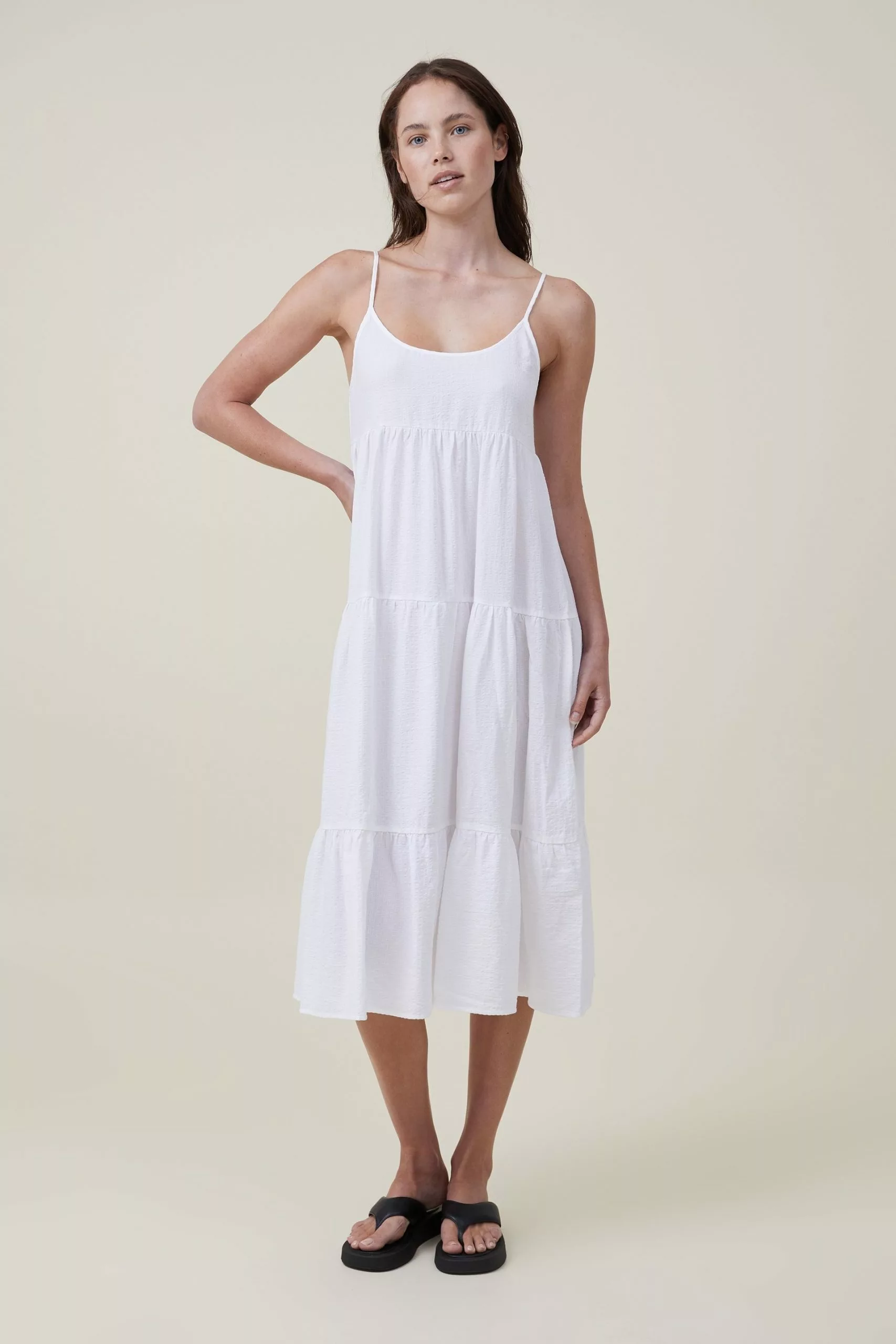 COTTON ON Organic Summer Tiered Maxi Dress