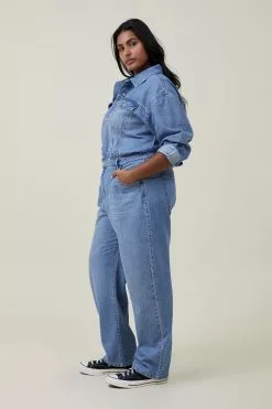 COTTON ON Long Sleeve Denim Boiler Suit