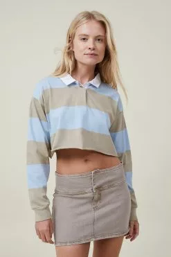 COTTON ON Winona Crop Polo Long Sleeve