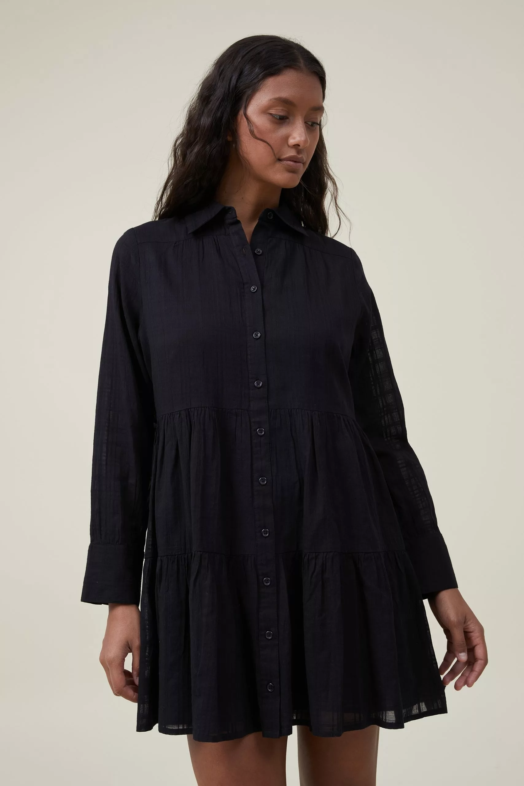 COTTON ON Shannon Button Front Shirt Mini Dress