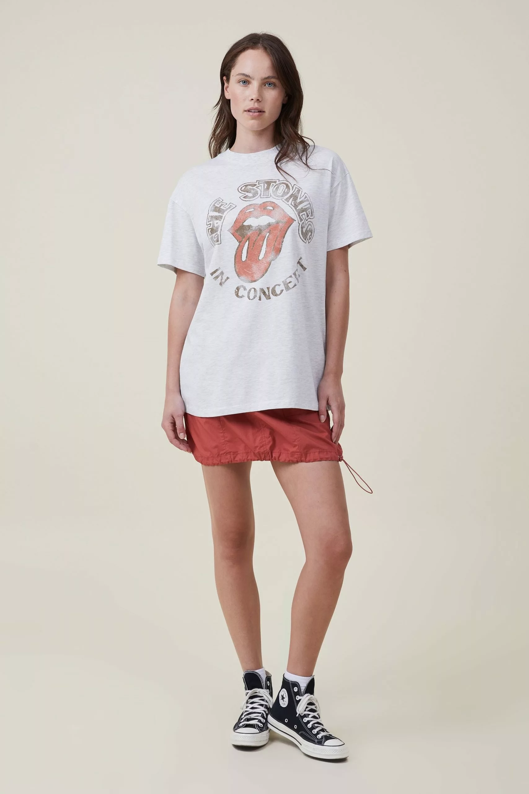 COTTON ON Oversized Rolling Stones Music Tee - Image 4