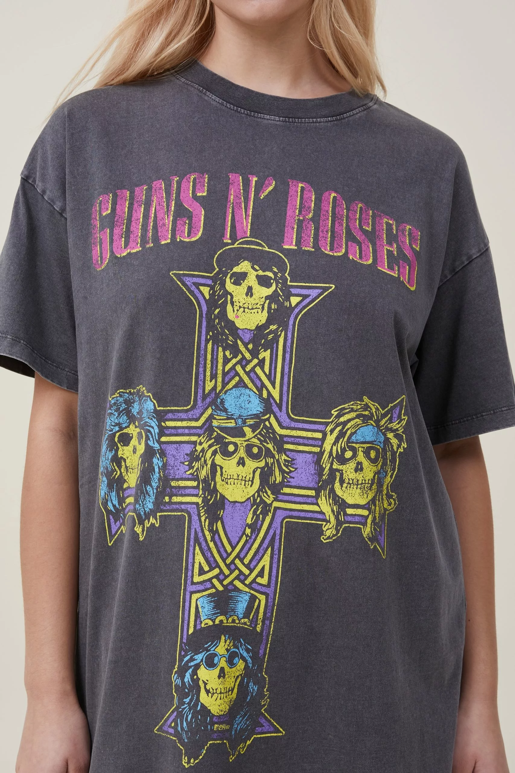 COTTON ON Oversized Fit Guns N Roses Tee - Image 4