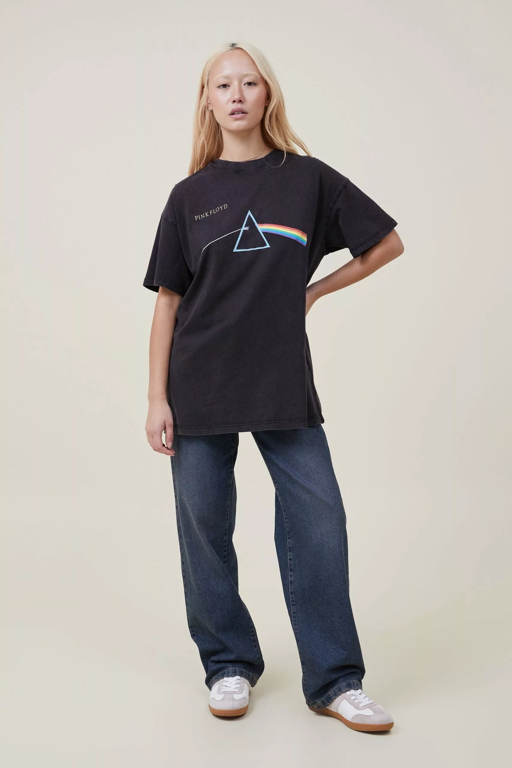 COTTON ON Oversized Fit Pink Floyd Music Tee - Image 2