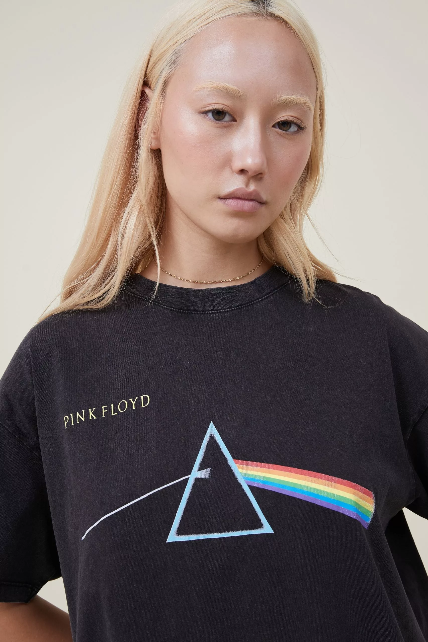 COTTON ON Oversized Fit Pink Floyd Music Tee - Image 4