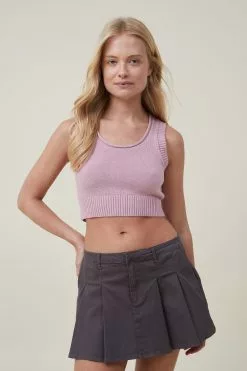 COTTON ON Cotton Scoop Neck Crop Vest