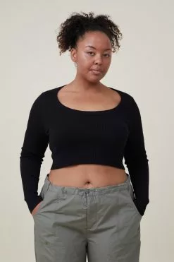 COTTON ON Urban Rib Scoop Neck Pullover