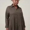 COTTON ON Curve Shannon Button Front Shirt Dress