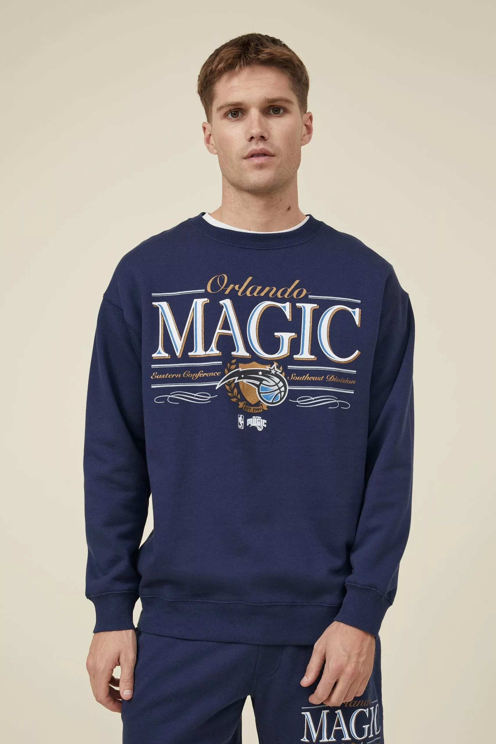 COTTON ON Active Nba Oversized Crew Fleece