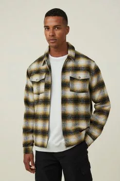 COTTON ON Check Harrington