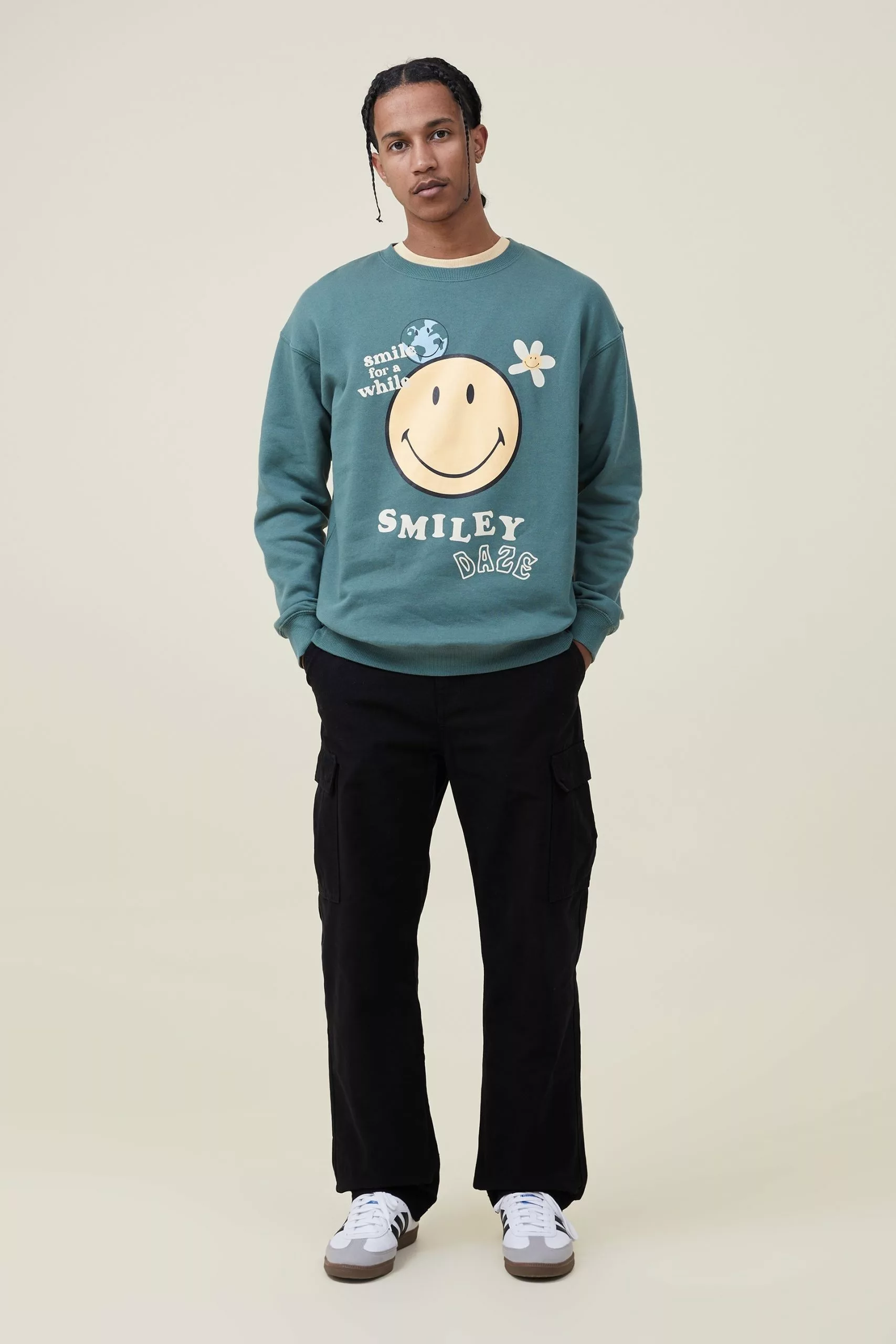 COTTON ON Smiley Crew Fleece - Image 2