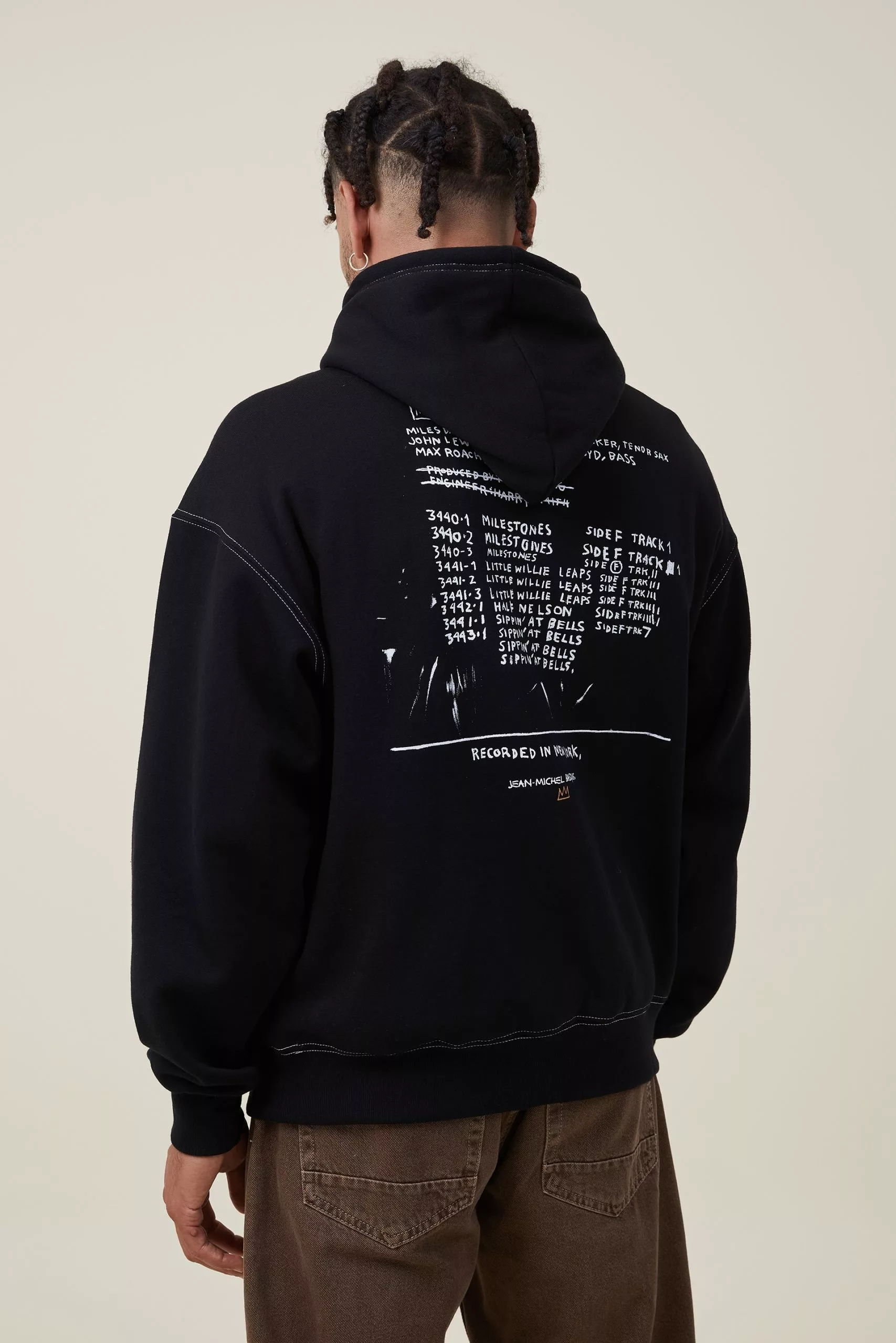 COTTON ON Basquiat Oversized Hoodie - Image 4