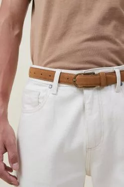 COTTON ON Slim Faux Suede Belt