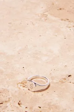 Rubi Personalised Premium Single Ring Silver Plated