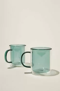 Body Double Wall Glass Mug 2Pk