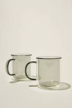 Body Double Wall Glass Mug 2Pk