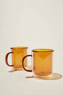 Body Double Wall Glass Mug 2Pk