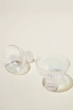 Body Ribbed Coupe Glass 2Pk