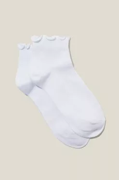 Rubi Frill Ribbed Ankle Sock