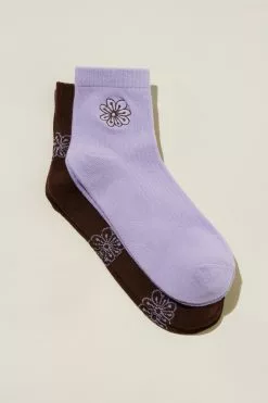 Rubi The Perfect Pair Quarter Crew Sock 2Pk