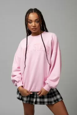 Slouchy Premium Graphic Crew