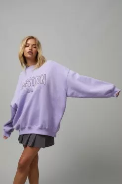 Slouchy Premium Graphic Crew