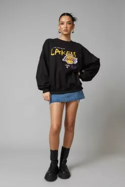 Lcn Nba Slouchy Premium Graphic Crew