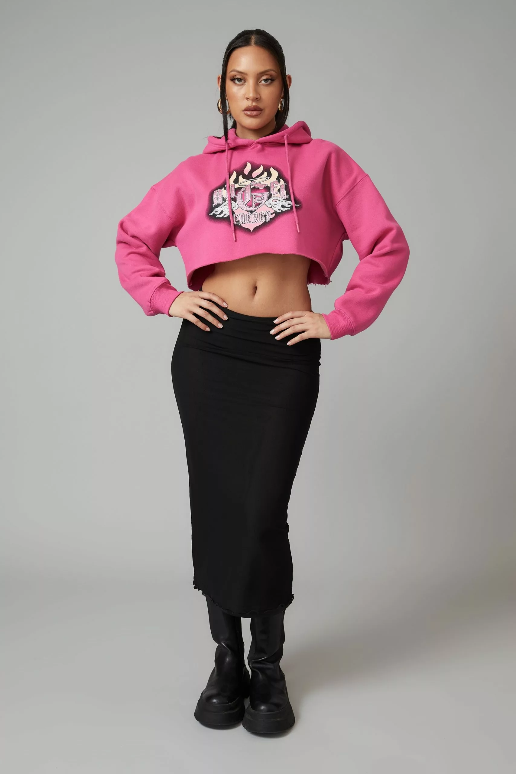 Slouchy Crop Hoodie - Image 4
