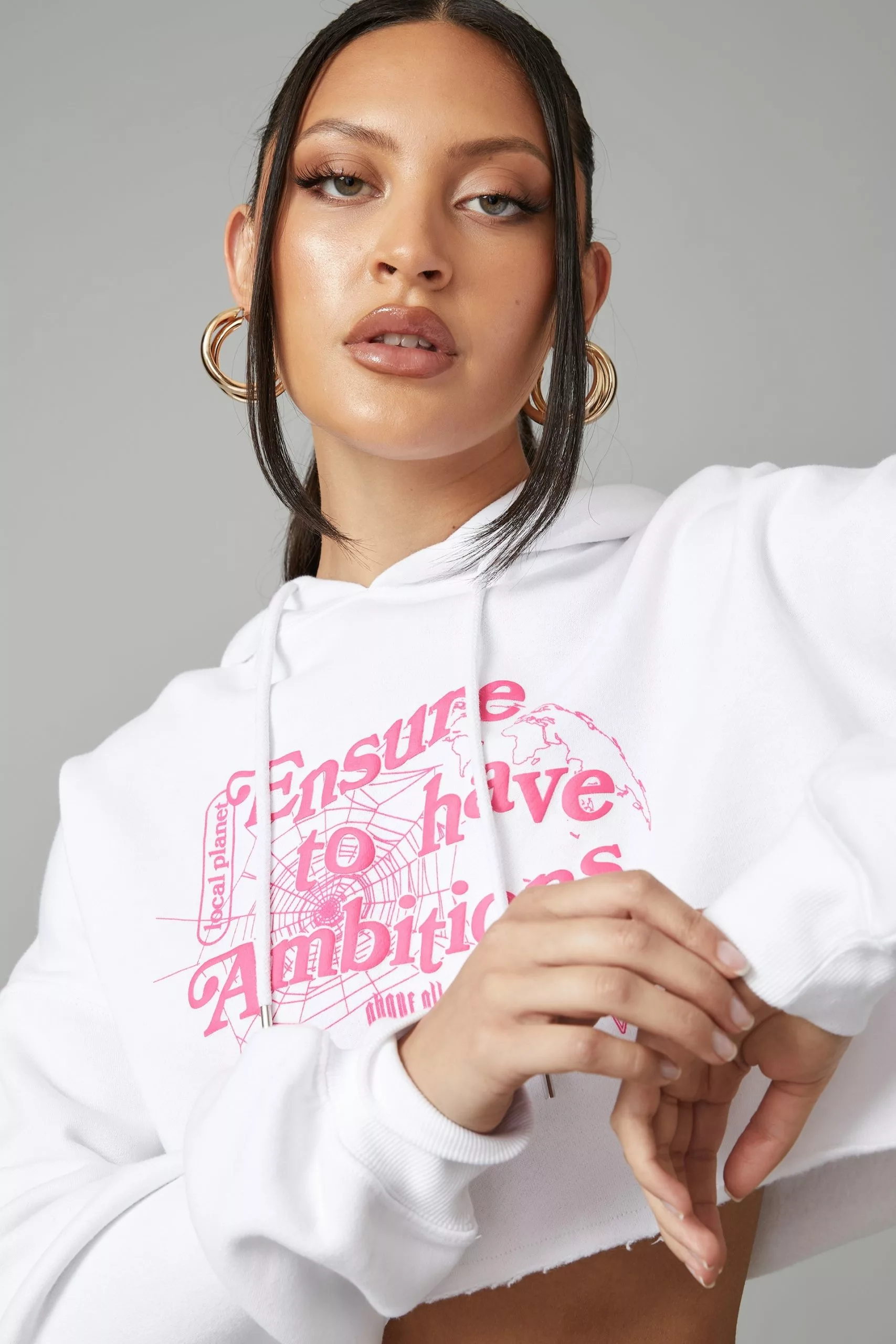 Slouchy Crop Hoodie - Image 2