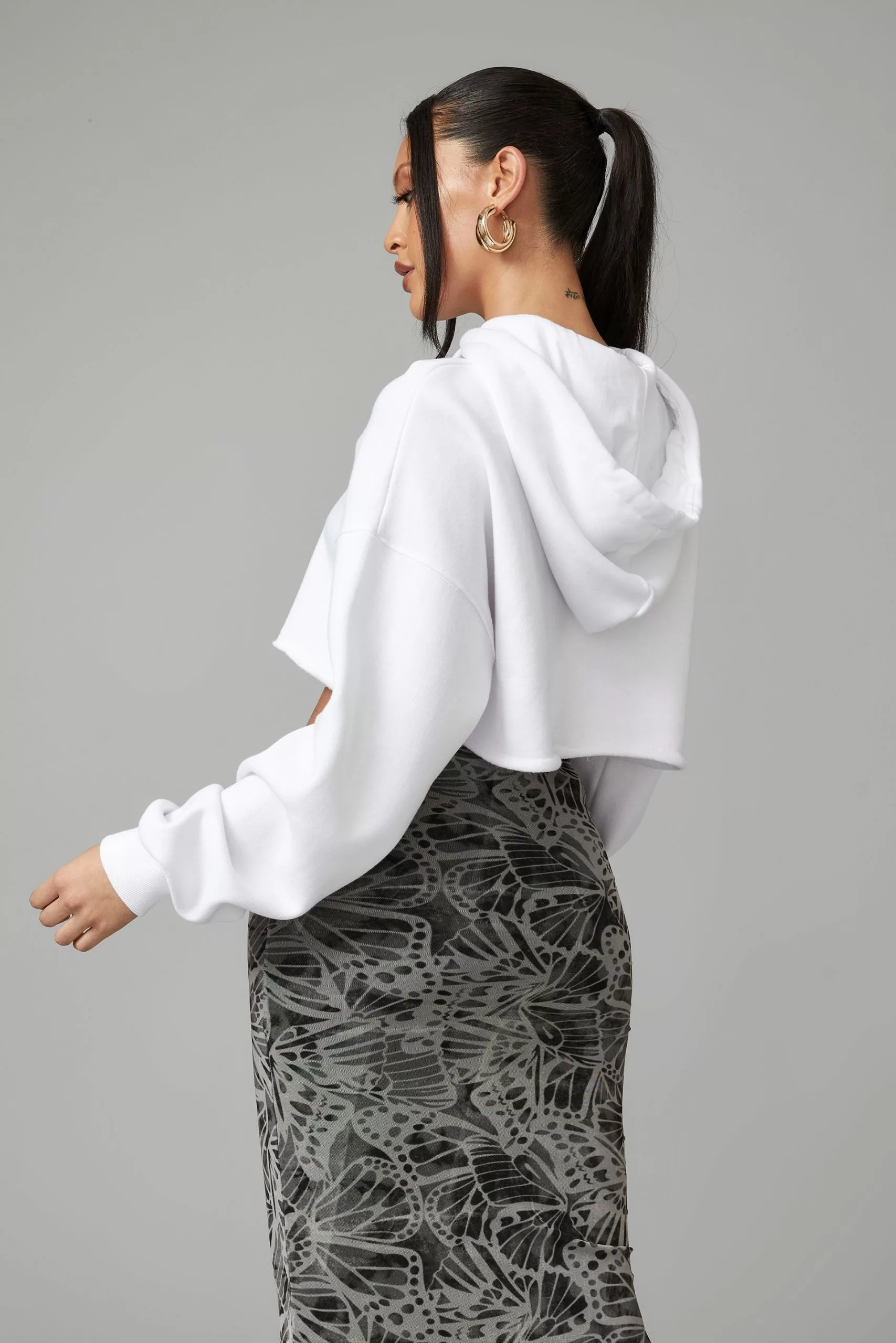 Slouchy Crop Hoodie - Image 3