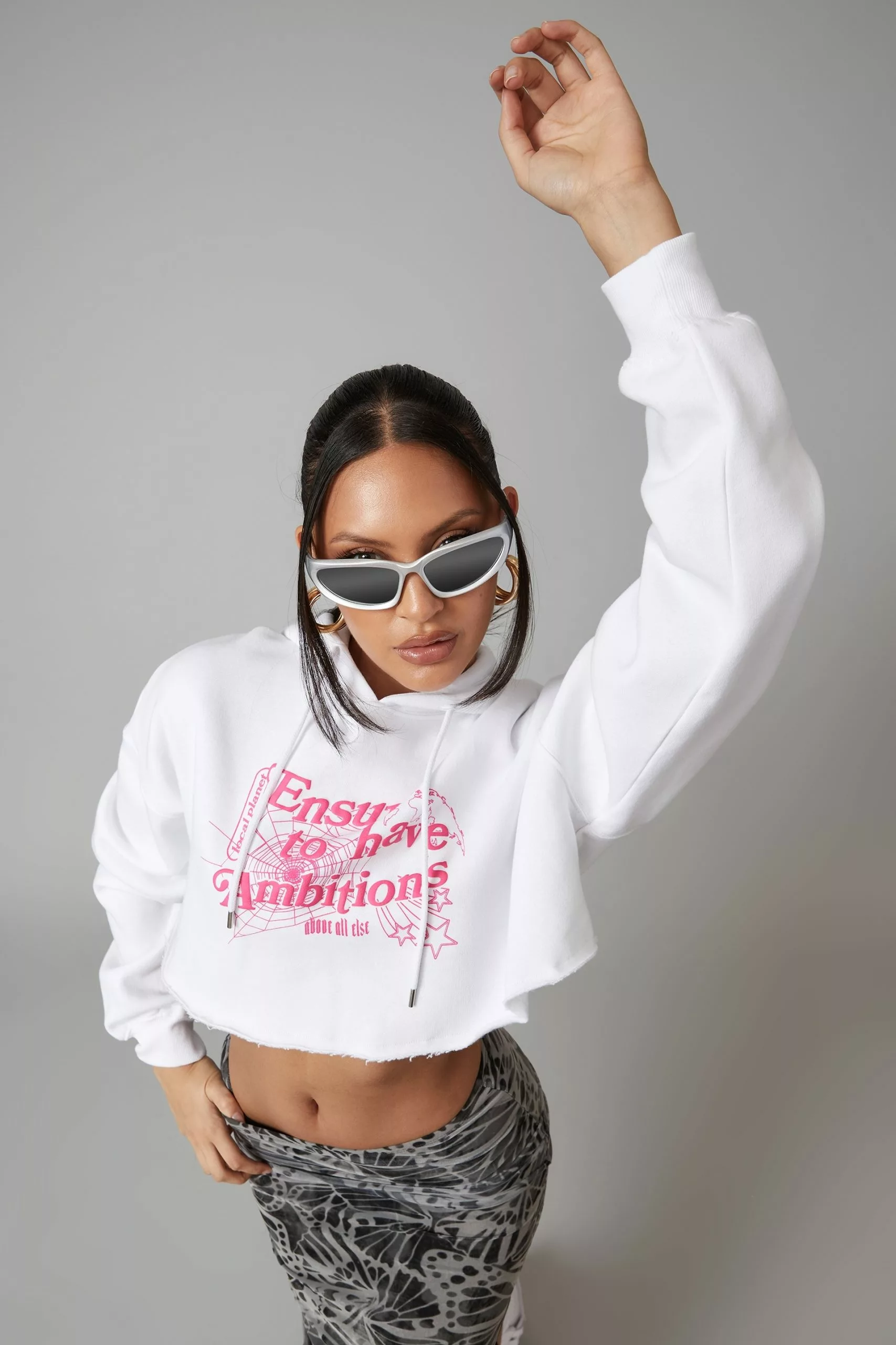 Slouchy Crop Hoodie - Image 4