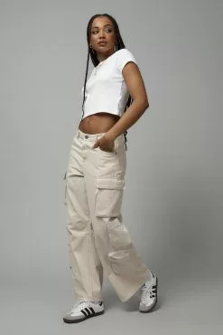 Multi Pocket Denim Cargo Jean