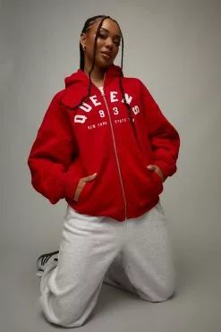 Oversized Zip Through Hoodie