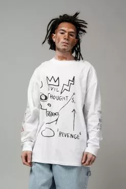 Oversized Long Sleeve Basquiat T Shirt