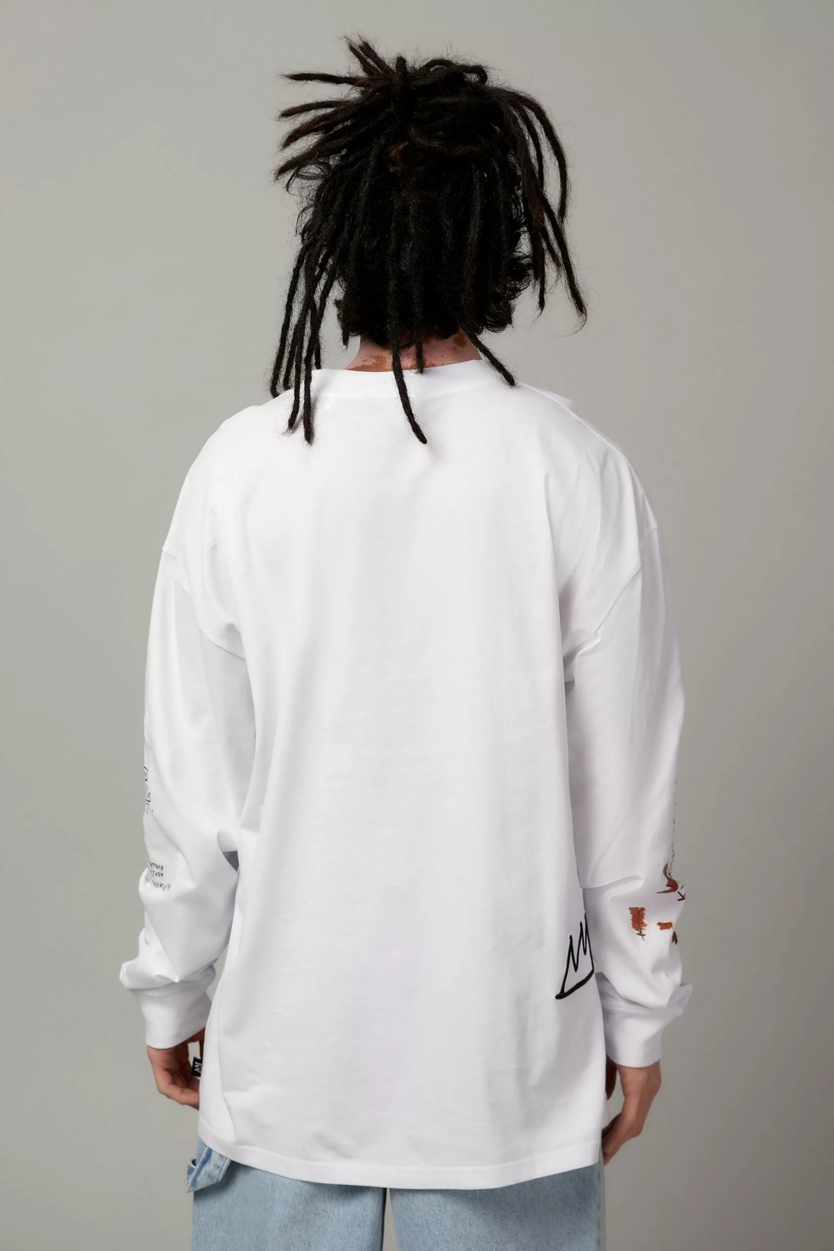 Oversized Long Sleeve Basquiat T Shirt - Image 3
