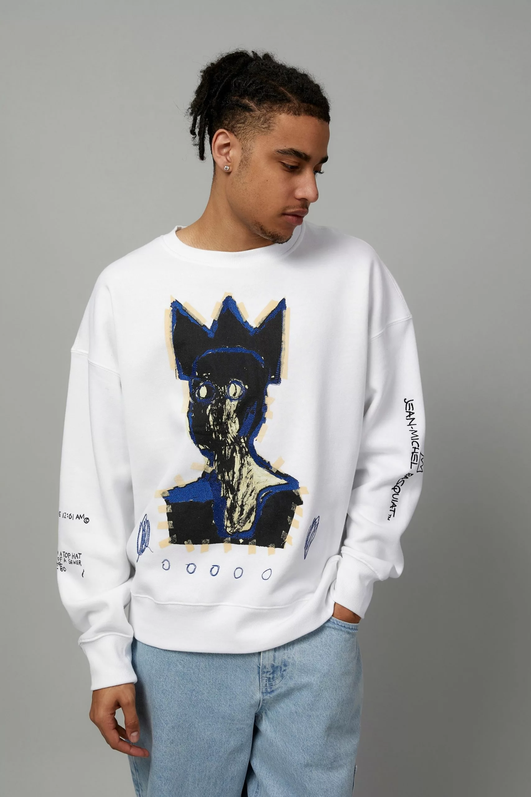 Baggy Basquiat Graphic Crew - Image 2