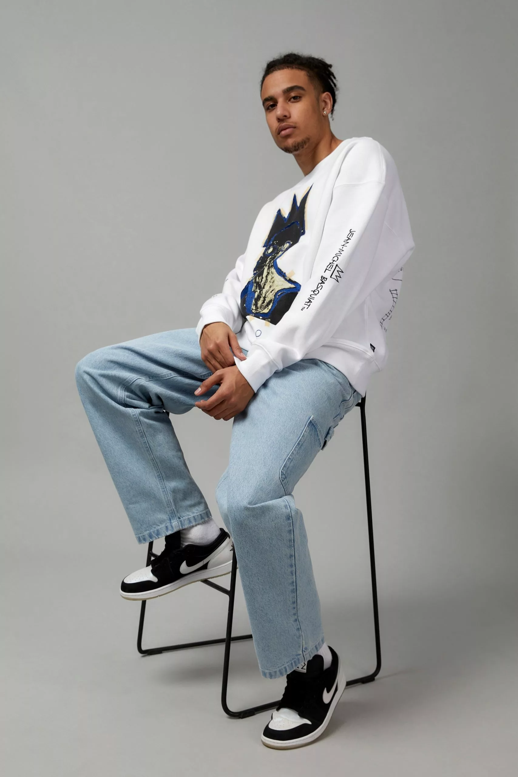 Baggy Basquiat Graphic Crew - Image 5