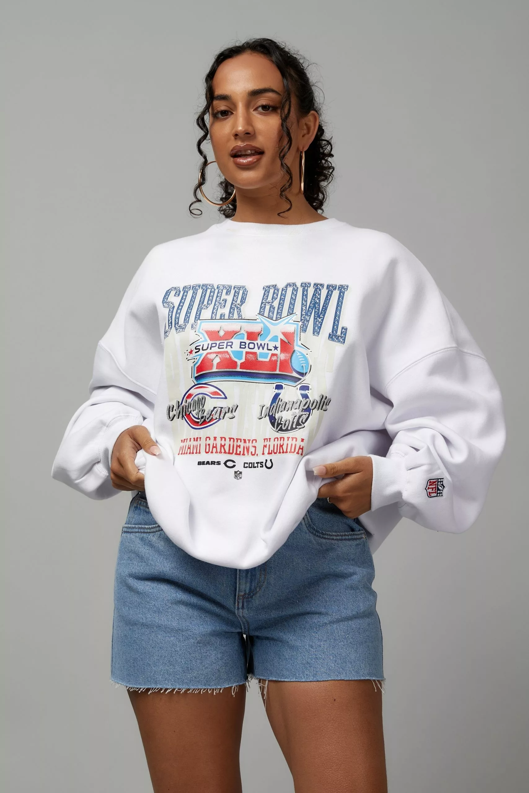 NFL Super Bowl Slouchy Graphic Crew