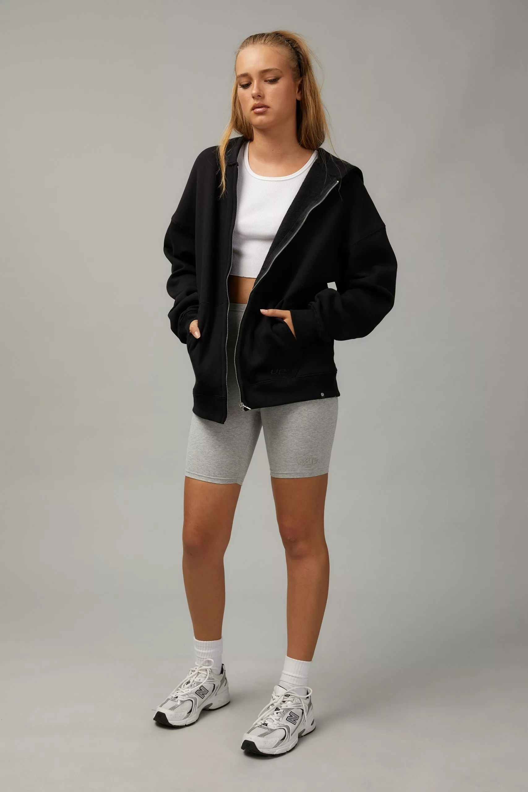 Baggy Graphic Zip Through Hoodie - Image 2