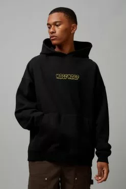 Half Half Baggy Graphic Hoodie