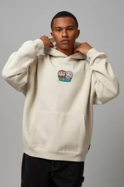 Half Half Baggy Graphic Hoodie