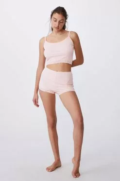 Body Rib Lace Sleep Short