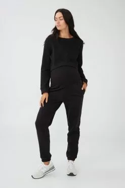 Body Maternity Plush Gym Track Pant