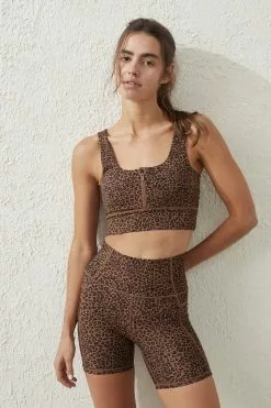 Body Ultimate Zip Front Crop