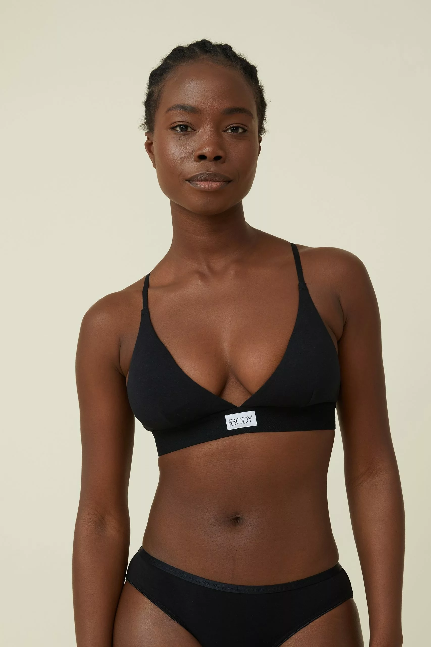 Body Organic Cotton Triangle Padded Bralette