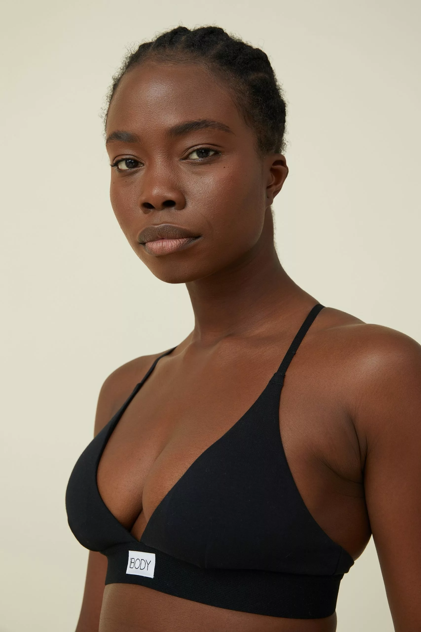 Body Organic Cotton Triangle Padded Bralette - Image 4