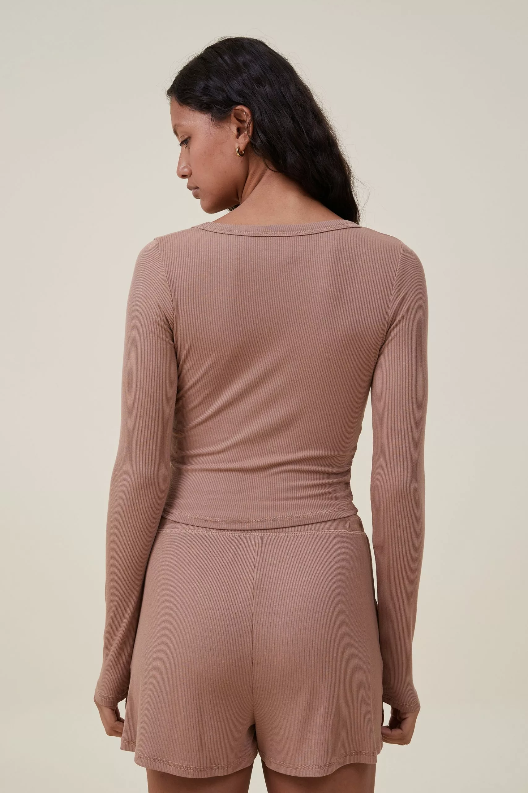 Body Sleep Recovery Cropped Long Sleeve Top - Image 3