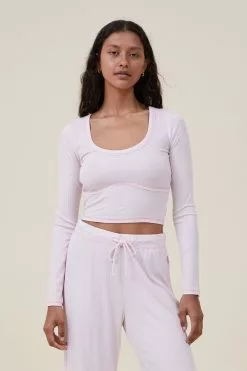 Body Sleep Recovery Cropped Long Sleeve Top