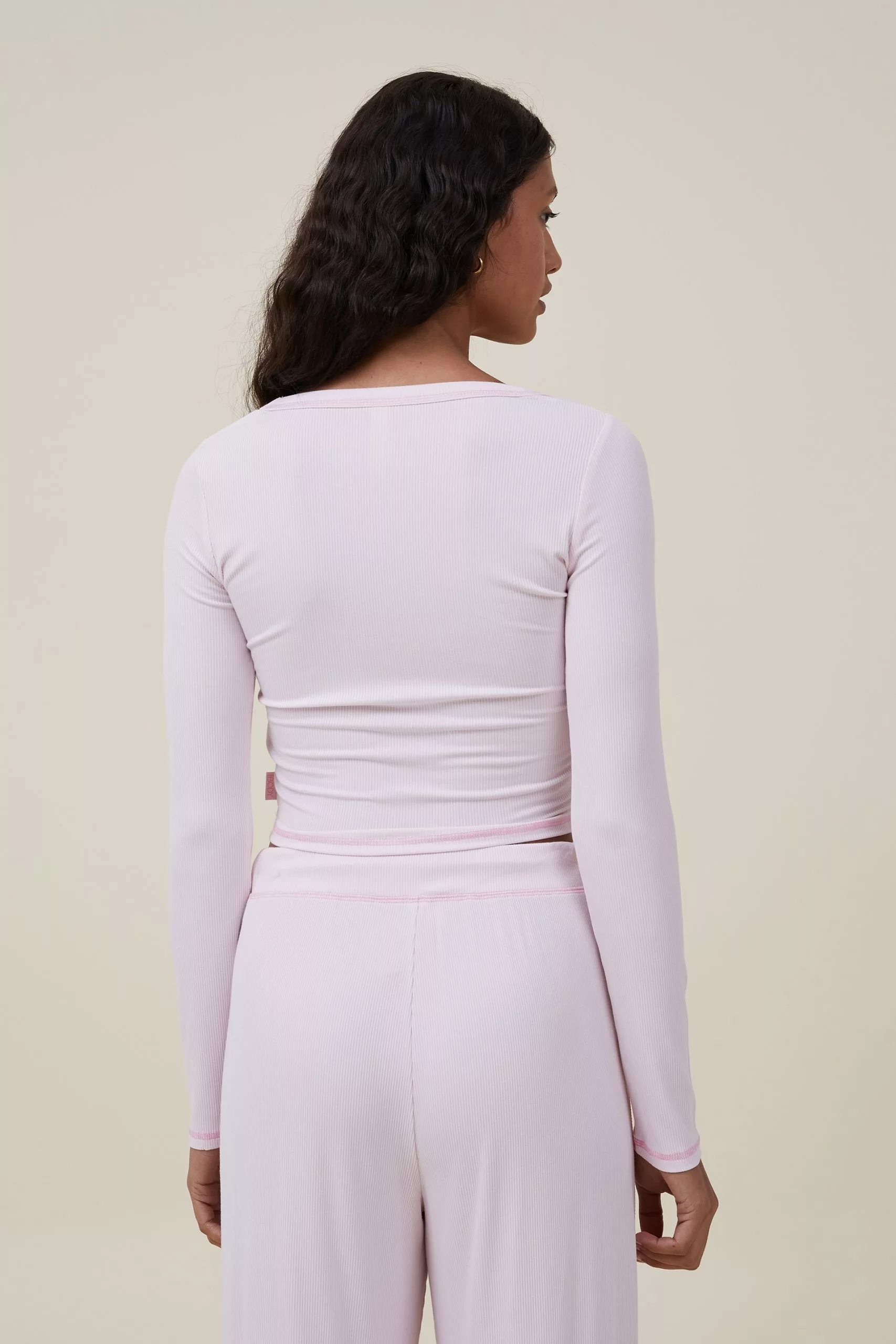 Body Sleep Recovery Cropped Long Sleeve Top - Image 3