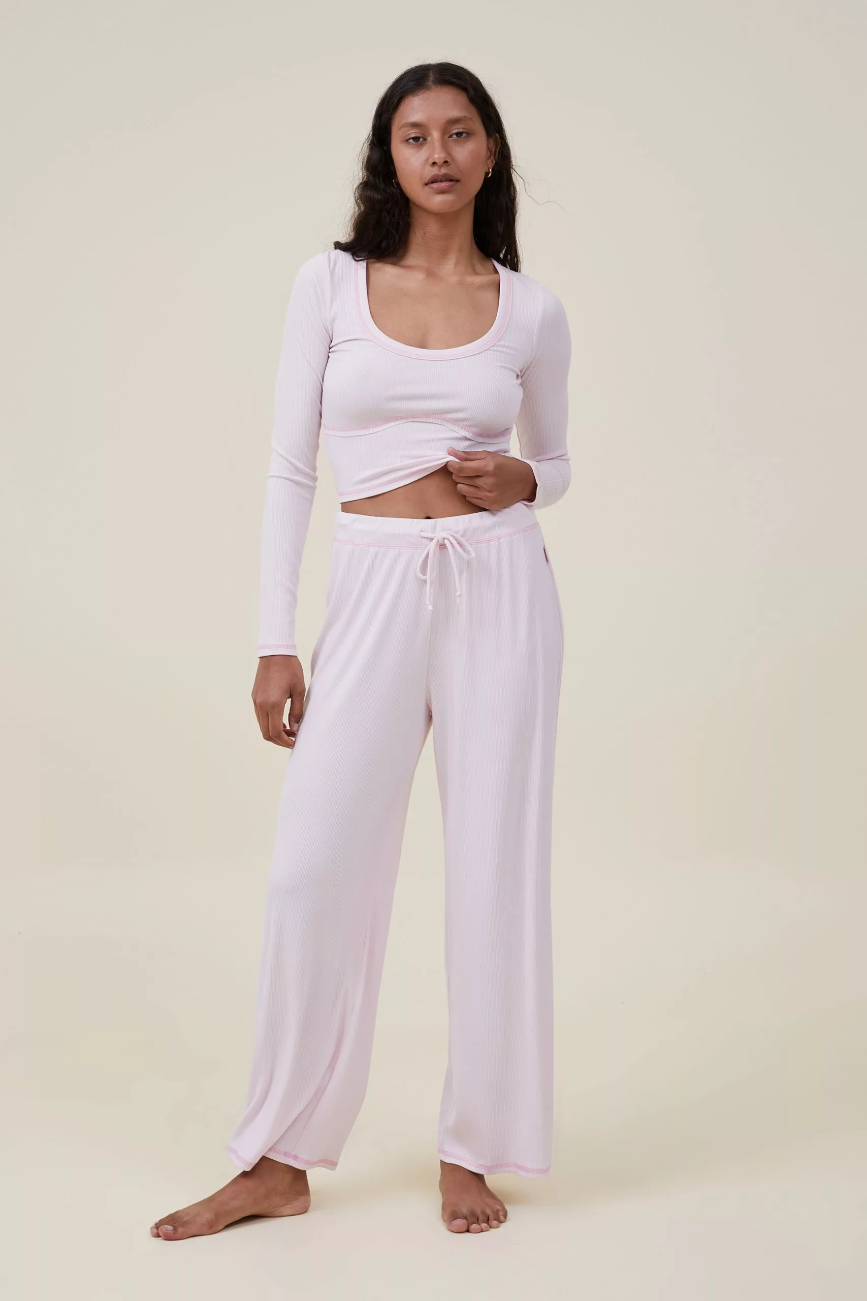 Body Sleep Recovery Cropped Long Sleeve Top - Image 4